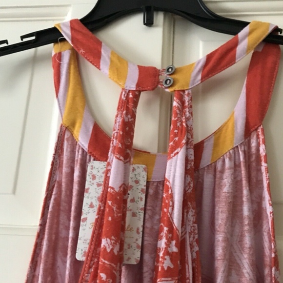 Free People Mini Tunic Dress Top Red Sleeveless - Picture 5 of 9